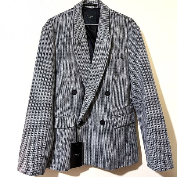 ZARA MAN COLLECTION: Herringbone Sport Coat/Blazer (New) - Picture 1 of 6